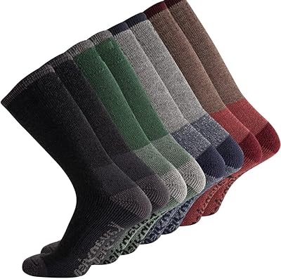 KAVANYISO Men's Merino Wool Hiking Socks Breathable Athletic Crew Thicken
