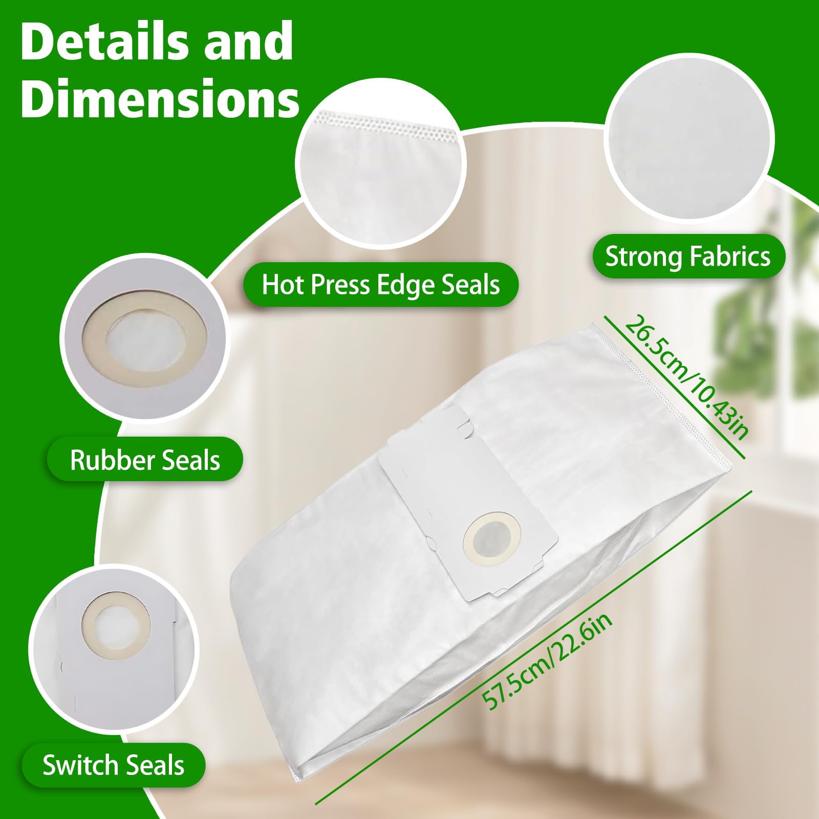 Pack de 10 bolsas de filtro para aspiradora Festool CT MINI/CT MIDI/CT 15 a partir de 2019, bolsas de repuesto de 15 l, gran capacidad, gran capacidad, accesorios