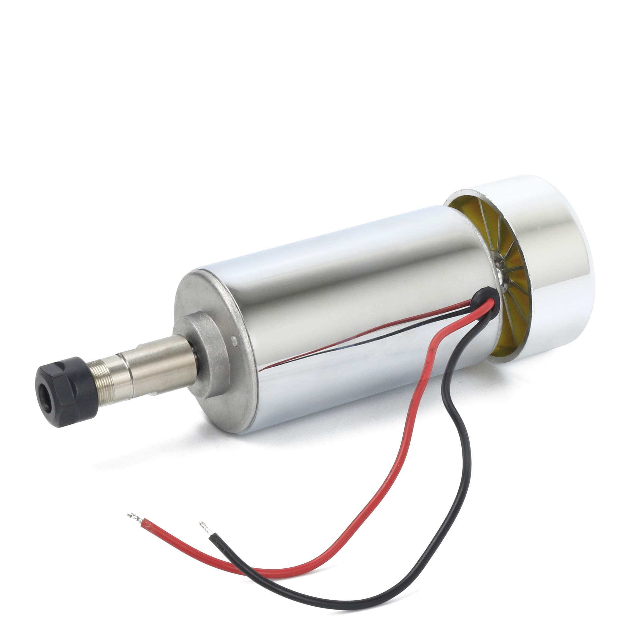 RATTMMOTOR Moteur de broche CNC, broche refroidie par air, 300 W, moteur de fraisage ER11, 52 mm, DC 12-48 V, broche refroidie par air, moteur de broche 12 000 tr/min, pour petites machines de gravure
