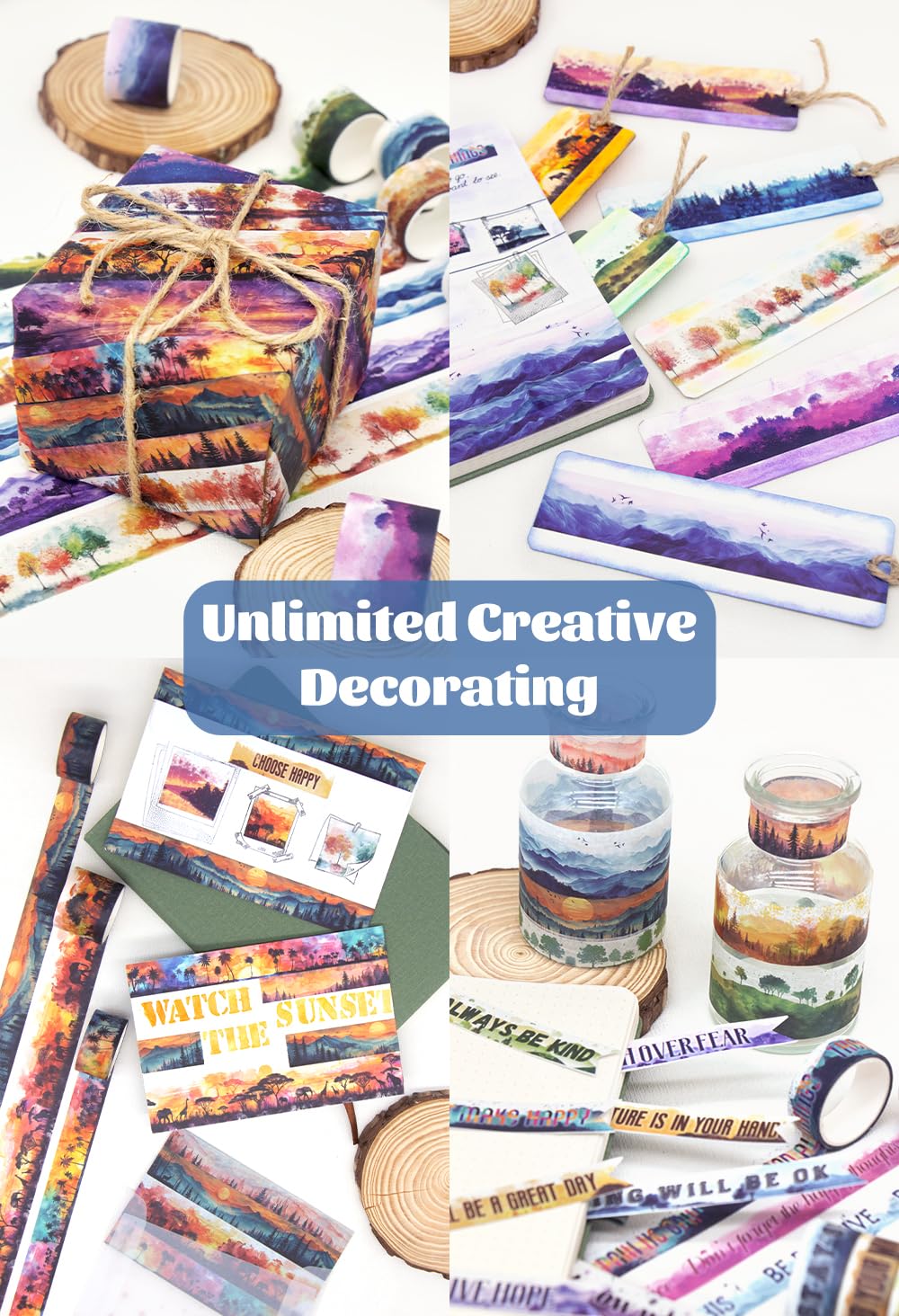 Set Di 50 Rotoli Di Nastro Adesivo Washi Glitterato, Mascheratura - Foto 13