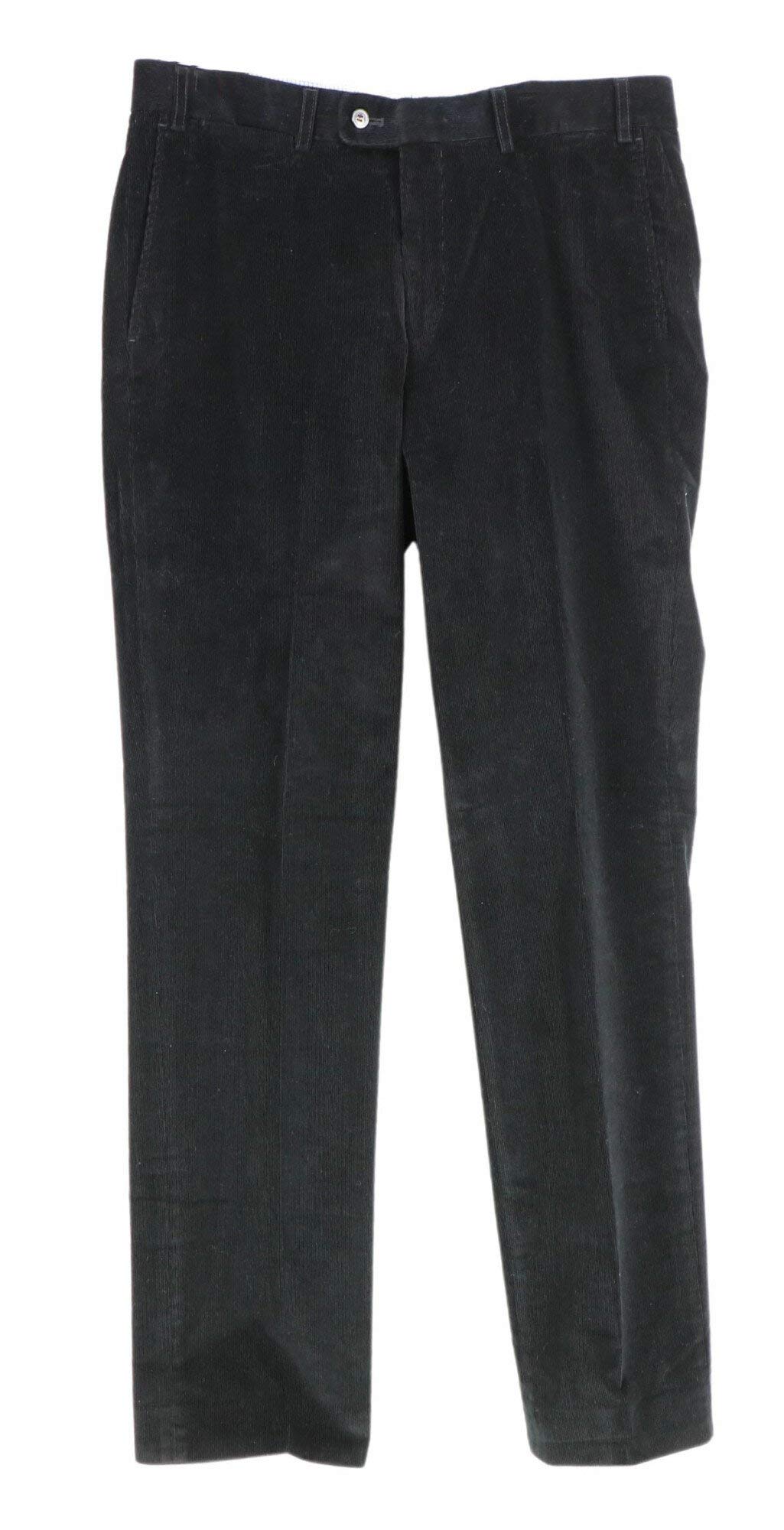 Hiltl Men's Black Supima Corderoy Pants & Capri - 32