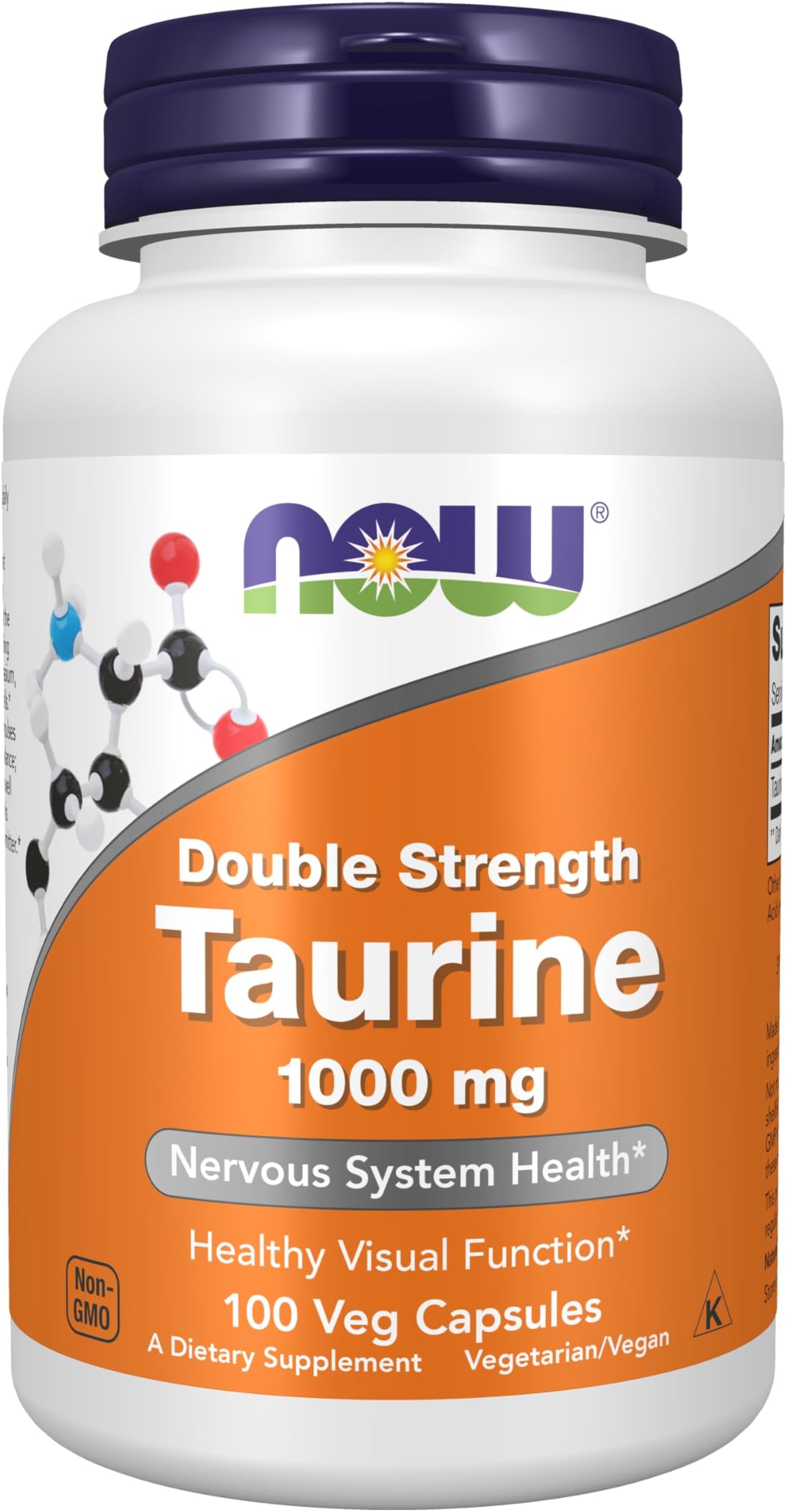 Taurine, Double Strength, 1,000 mg, 100 Veg Capsules