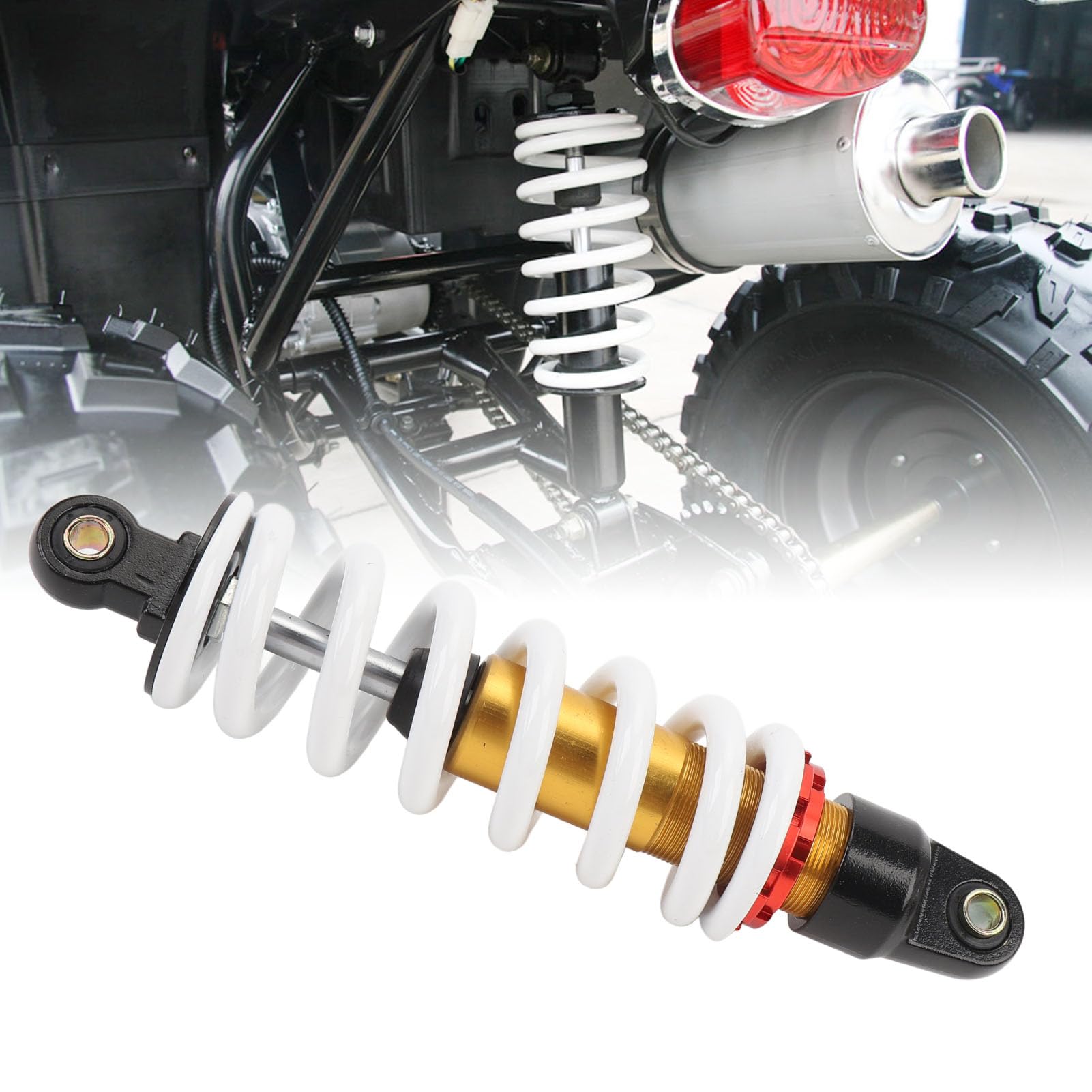Amortiguador de Motocicleta, Suspensión de Amortiguador de 280mm Ajustable para 50c c-150c c Pit Bike ATV Go Kart Scooters