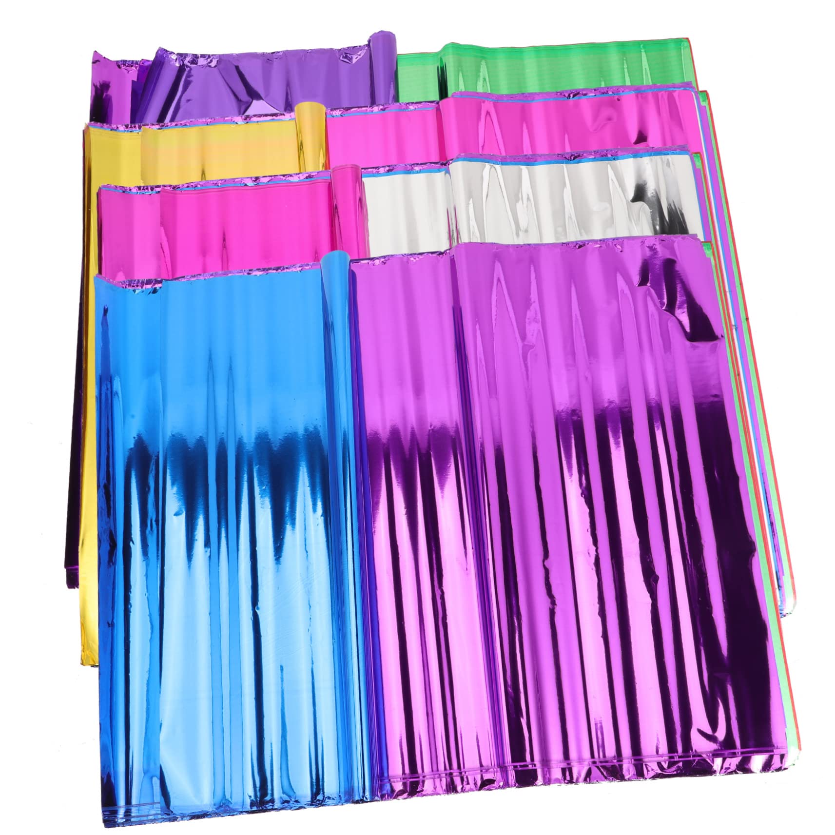 Gogogmee 70hojas Papel De Regalo Brillante Para Manualidades Papel Para Envolver Regalos De Cumpleaños y Festivales Paquete De Colores Para Diy y Decoración Creativa