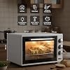 AKEL AF930L 45 Liter Maxi Oven with Lamp, Thermostat and Clock (Grey)