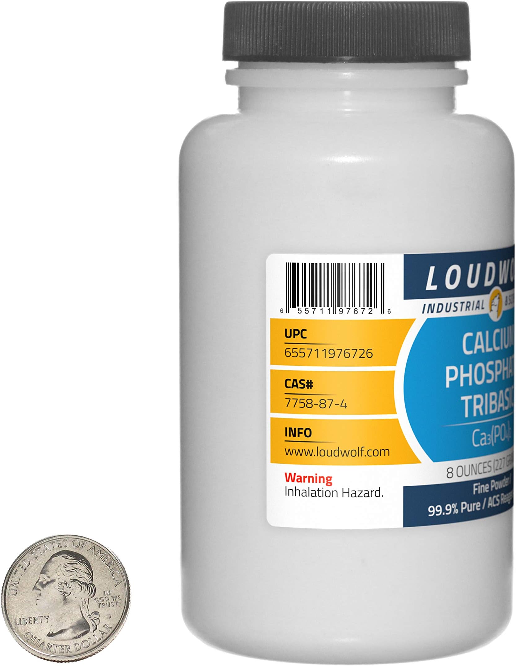 Calcium Phosphate Tribasic / 1 Pound / 2 Bottles / 99.9% Pure ACS Reagent Grade/Fine Powder