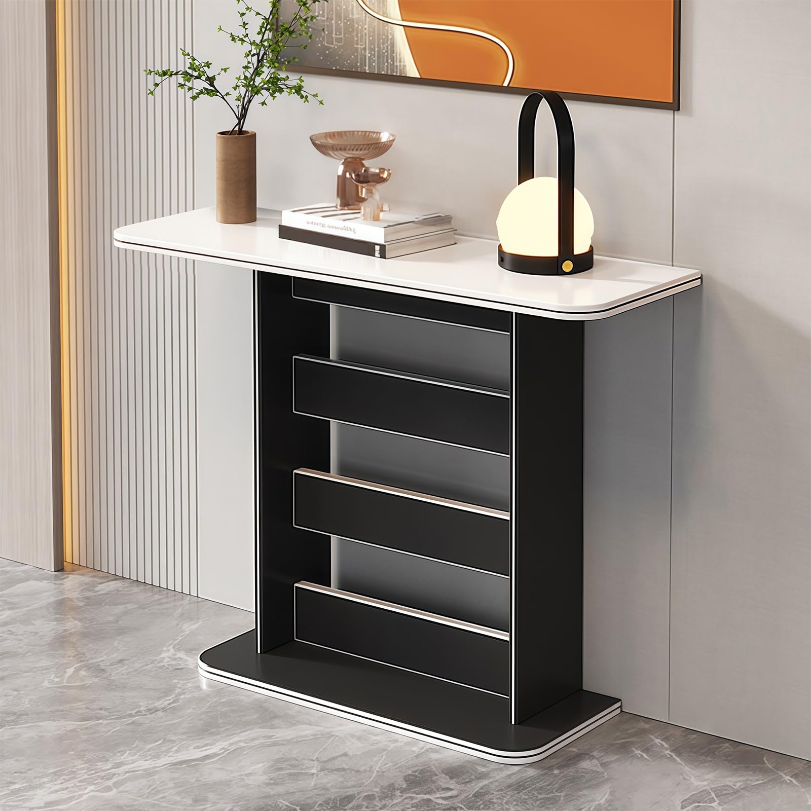 Mesa de entrada compacta para vestibulo sala de estar y dormitorio