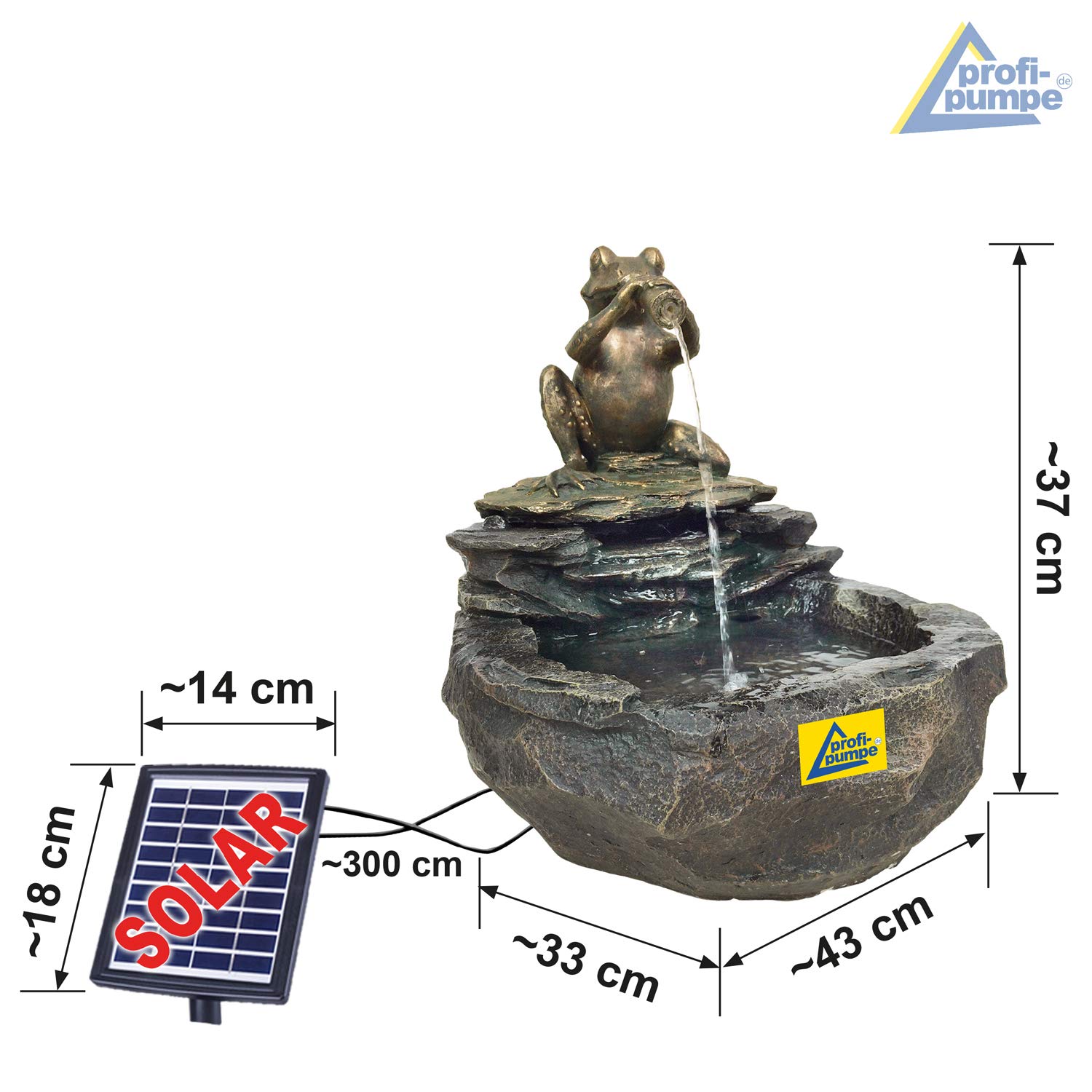 Fontana da giardino a energia solare, fontana decorativa a cascata, lampada da giardino, pompa per laghetto, per terrazze, balconi