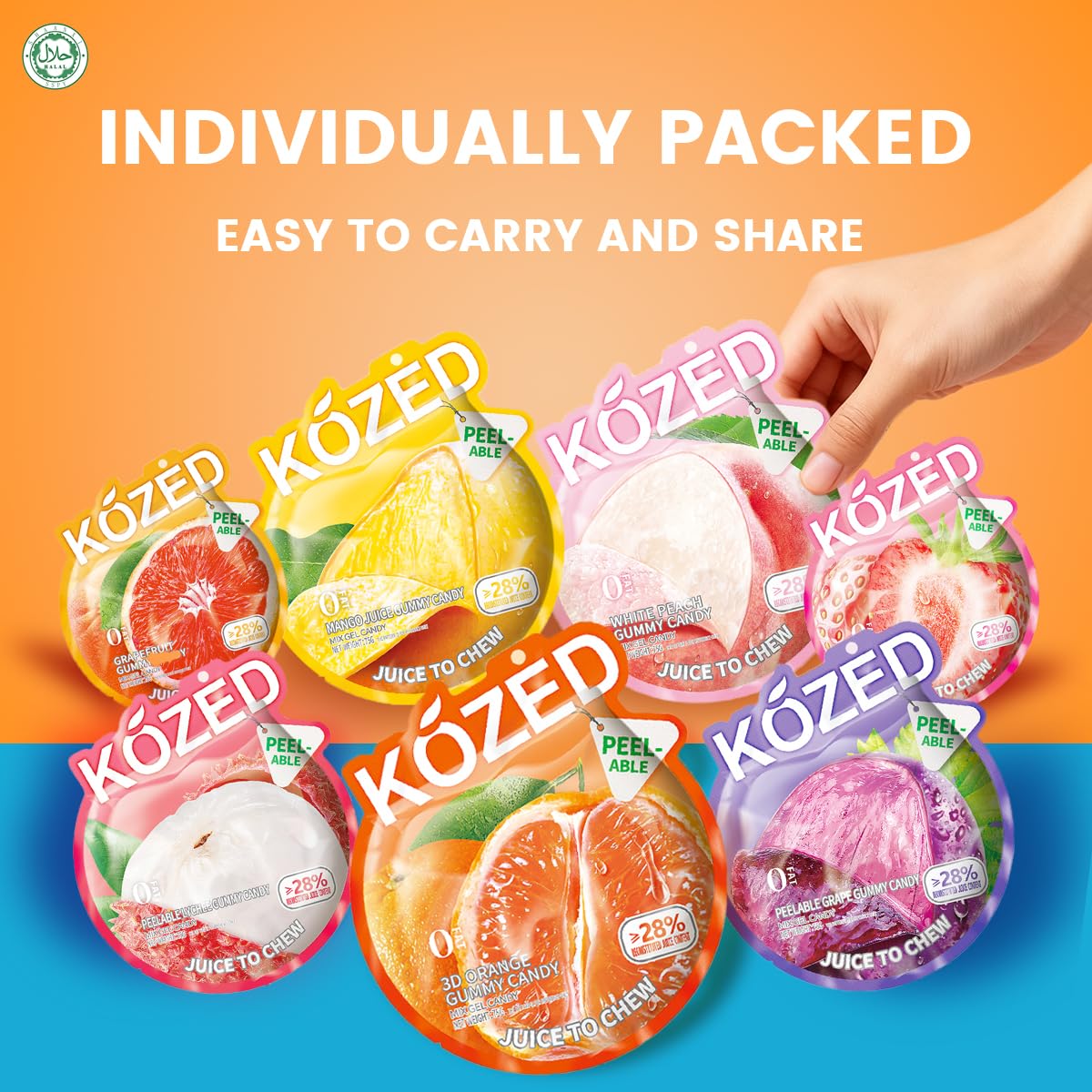 Amazon.com : Happy Global's Choice Kozed Peelable Gummy Candy 7