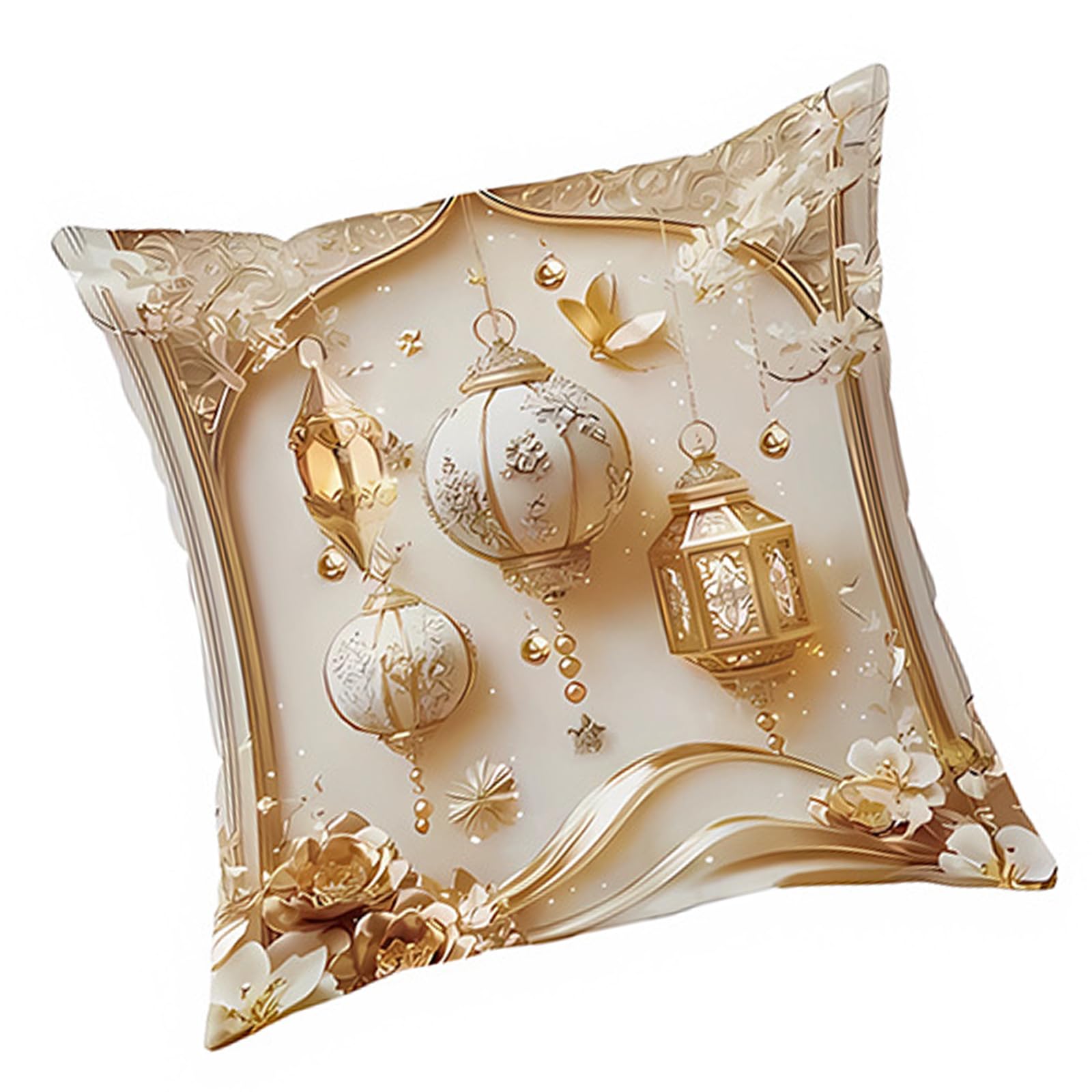 Tsophreniq Moons Print Cushion Cover Soft Short Plush Materials 45x45cm Ethnic Festival Designs for Home Decoration Sofa Pillow Cover Soft Pillowcase