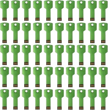 USB Flash Drive 128MB 100 Pack Key Shaped Flash Drive Memory Stick Green