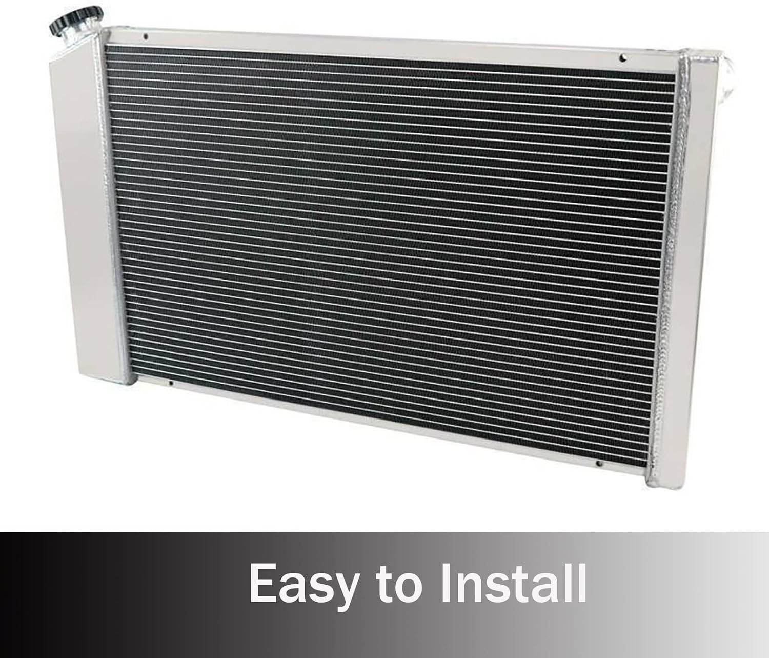4 Row Core Radiator for 1972-86 Chevy GMC C/K Series Pickup Suburban/71-75 Bel Air/1972-88 Cutlass,Supreme,LeSabre LeMans More Models/1973-1977 Malibu,1971-1979 Impala Aluminum Radiator