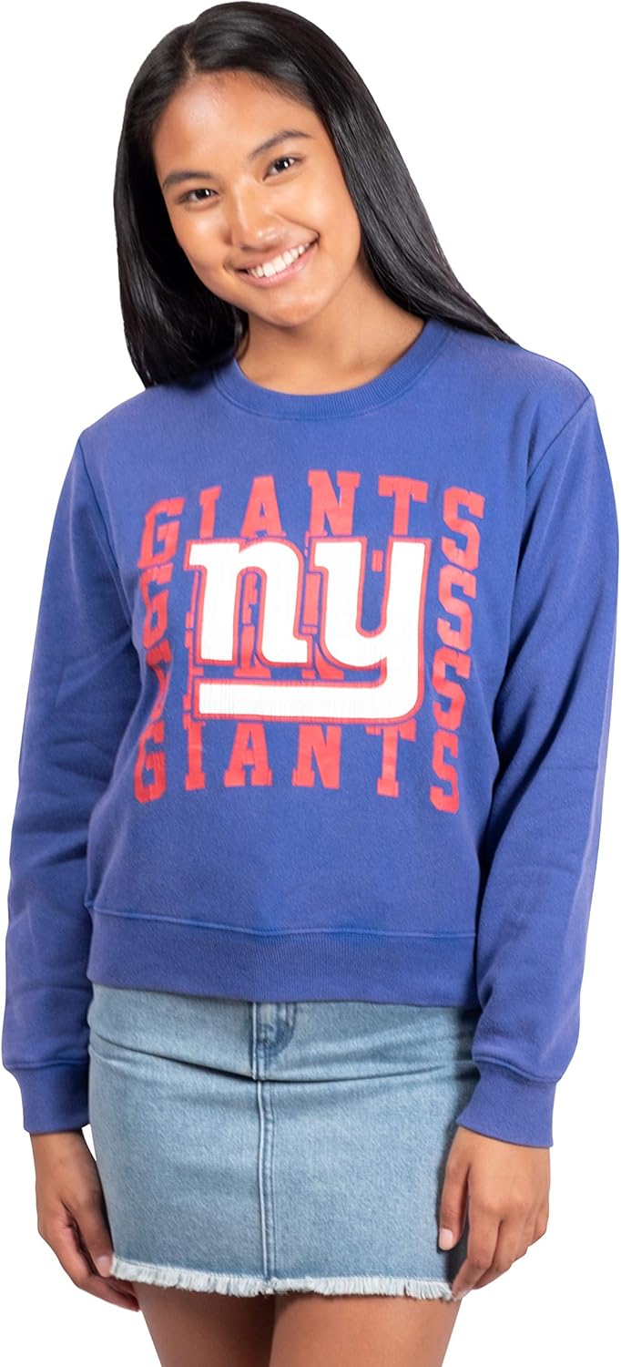 Ultra Game Women's NFL Official Super Soft Oversized Cozy Sweatshirt