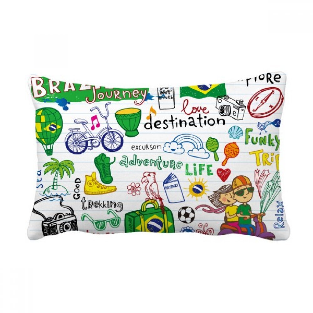 Coussin lombaire Brésil pour soulager le dos sur le canapé du salon