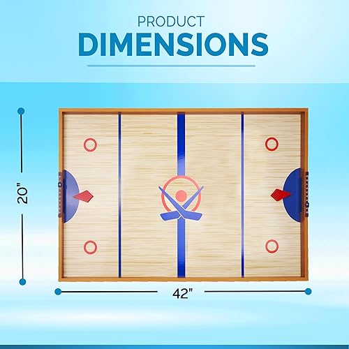 Miniatura 3 de Point Games Juego de hockey de mesa con 2 palos y discos de hockey, gran juego familiar para mayores de 4 años