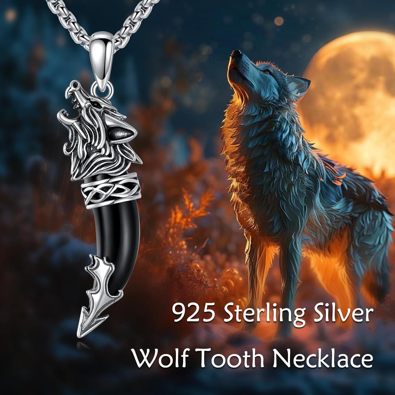 YAFEINI S925 Sterling Silver Anchor/Guitar Pick/Dragon/Wolf Tooth/Pendant Necklace Jewelry Gifts for Men Women - Image 5