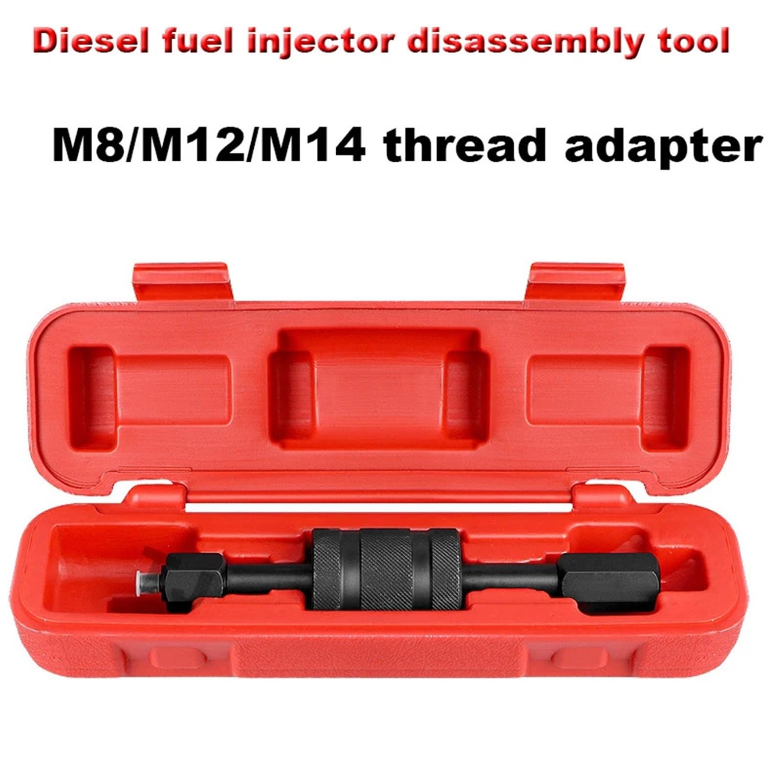 Carburante Iniettore Ugello Estrattore e installatore per iniettori diesel, con custodia rigida, per iniettori M8, M12 e M14