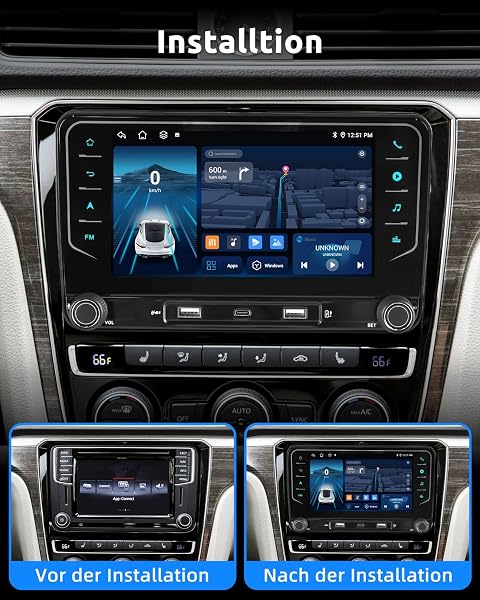 ESSGOO 4+64G Autoradio mit Wireless Carplay und Android Auto Für VW Golf 5 6 Plus Touran Tiguan EOS Passat Polo, 7 Zoll Auto Radio Display mit Bluetooth, Voice Control, Mirror Link, FM, SWC - 3