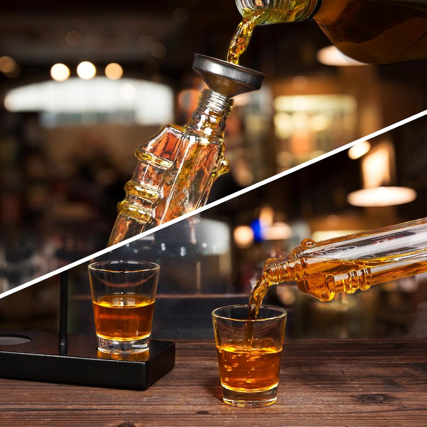 PONPUR Birthday Gifts for Men Dad Christmas, Whiskey Decanter Set with 2 Glasses, Cool Whiskey Bourbon Gifts for Mens, House Warming Anniversary Presents for Husband Him - Image 3