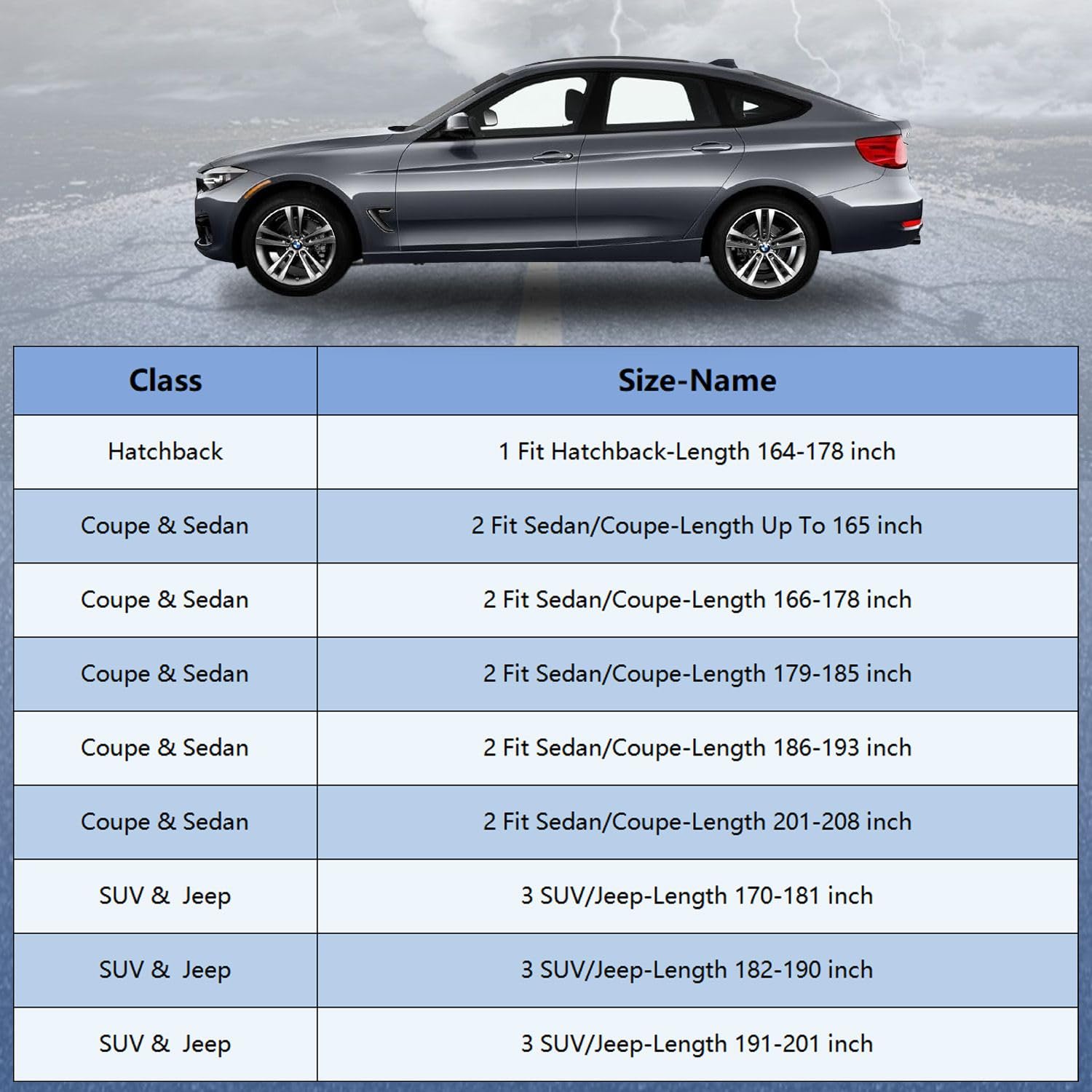 Molebt Car Cover Waterproof All Weather for Automobiles Full Exterior Covers for Sedan Coupe 186-193 inch Universal Fit — view 5