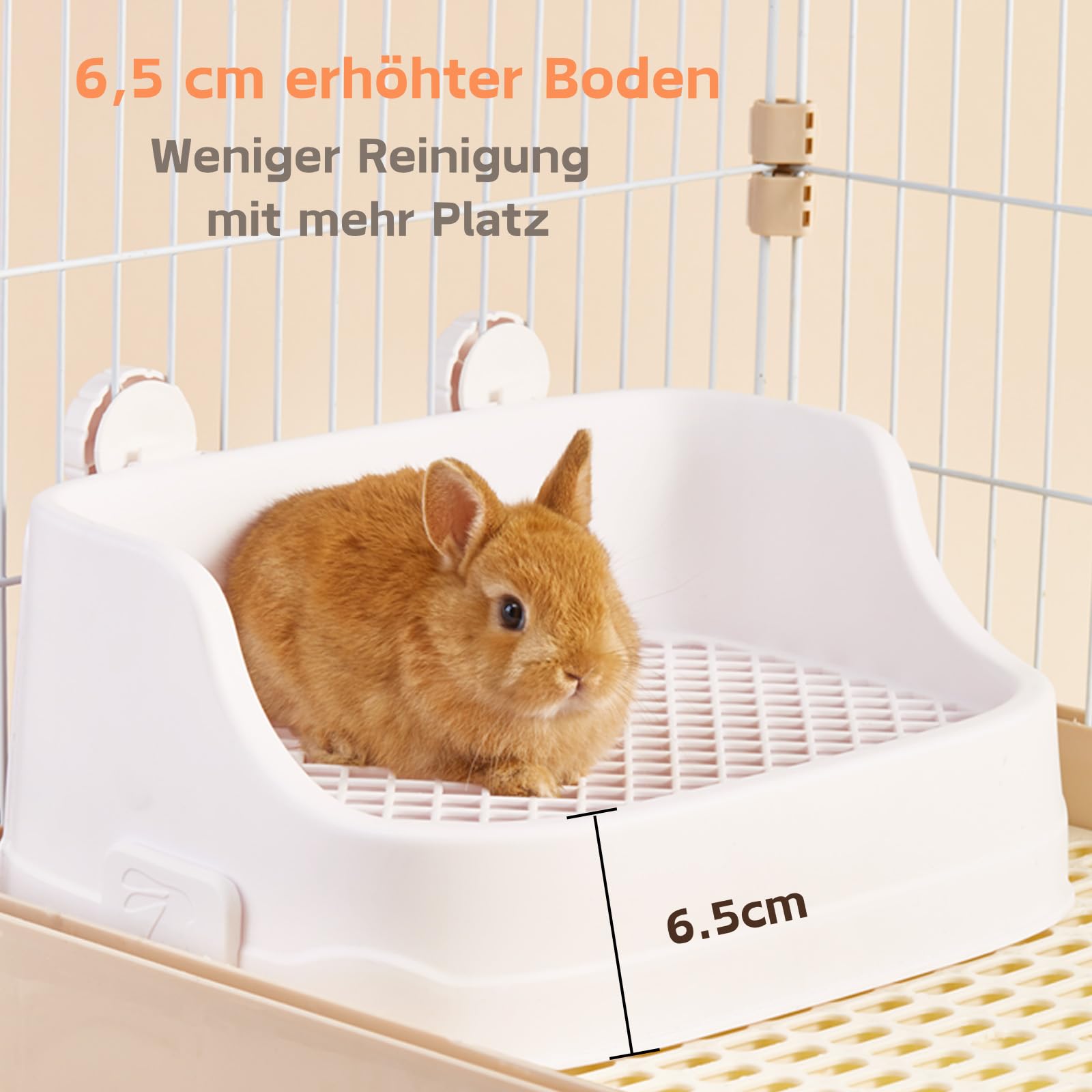 Kaninchen Toilette, Mittelgroß Kleintier Katzentoilette für Käfige Abnehmbar Ecktoilette Töpfchentrainer für Kaninchen Meerschweinchen Hamster Chinchillas (Grün)