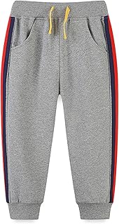 Pantalones Deportivos para niños,Pantalones niños Color Sólido Cómodos Pantalón Largos de Entrenamiento Jogging con Bolsillos Casual Transpirables Joggers Pants Chicos 2-17 Años