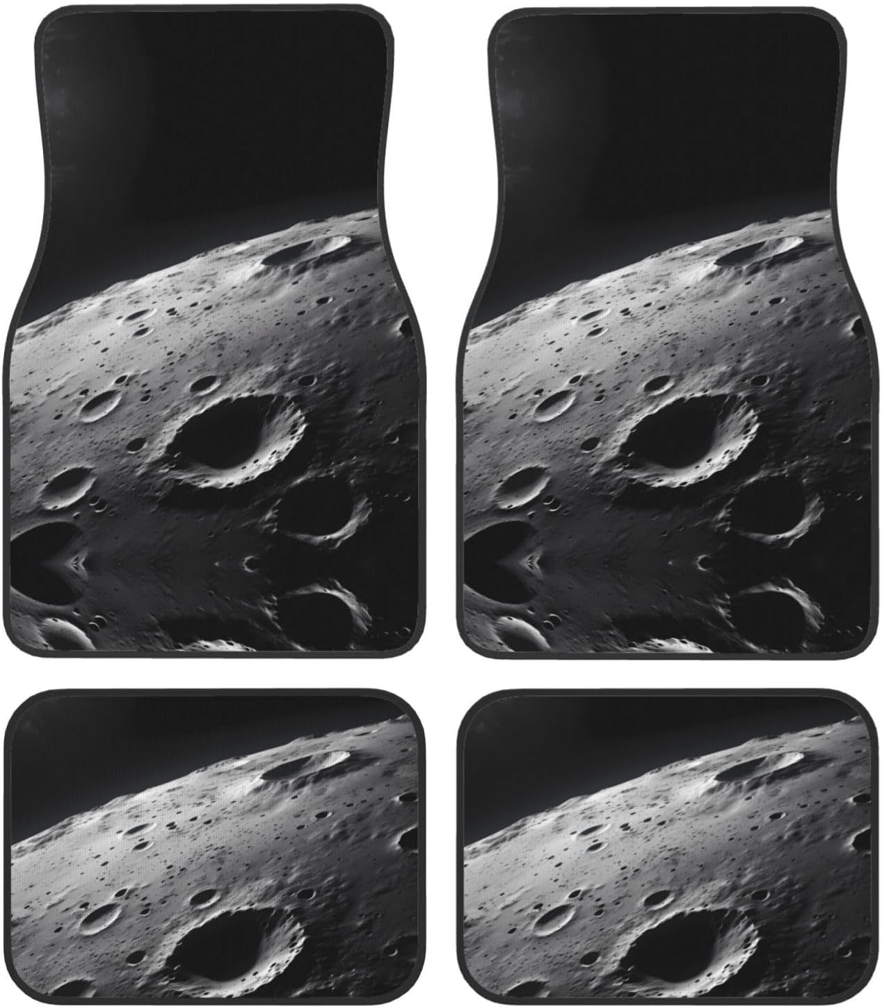 the moon Patterned car mats 4-piece set | For cars/SUVs/trucks | Firm fit without displacement