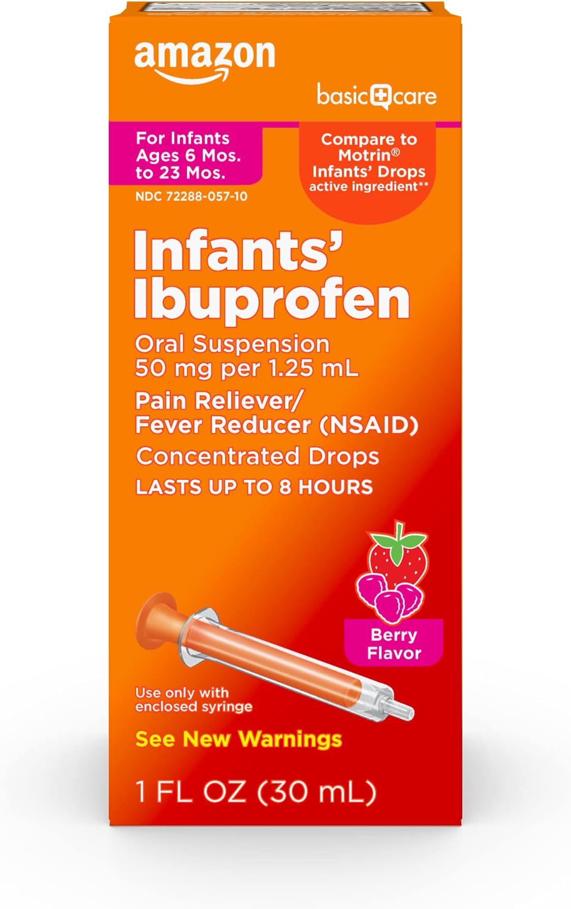Motrin Infants Concentrated Liquid Medicine Drops with Ibuprofen, Berry, 1 fl. oz