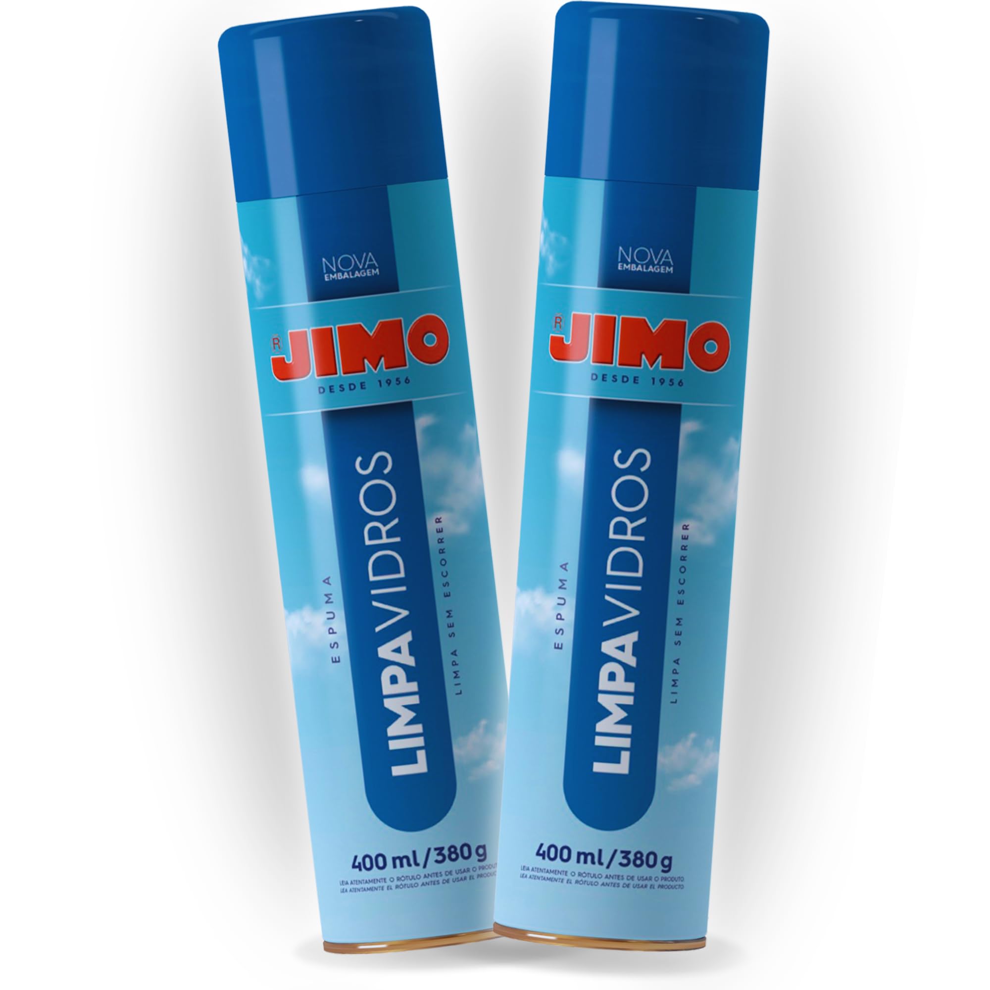 KIT 2x JIMO LIMPA VIDROS - XÔ MANCHAS - Janelas Vitrines Acrílicos Carros