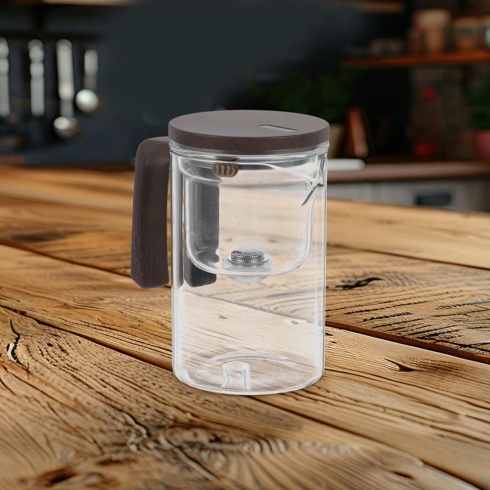 Elegante Glas Teekanne mit Losem Blatt Teesieb aus Edelstahl und Magnetischem Verschluss 520ml für Büro und Teehaus Leicht zu Reinigen und Stilvolles Design
