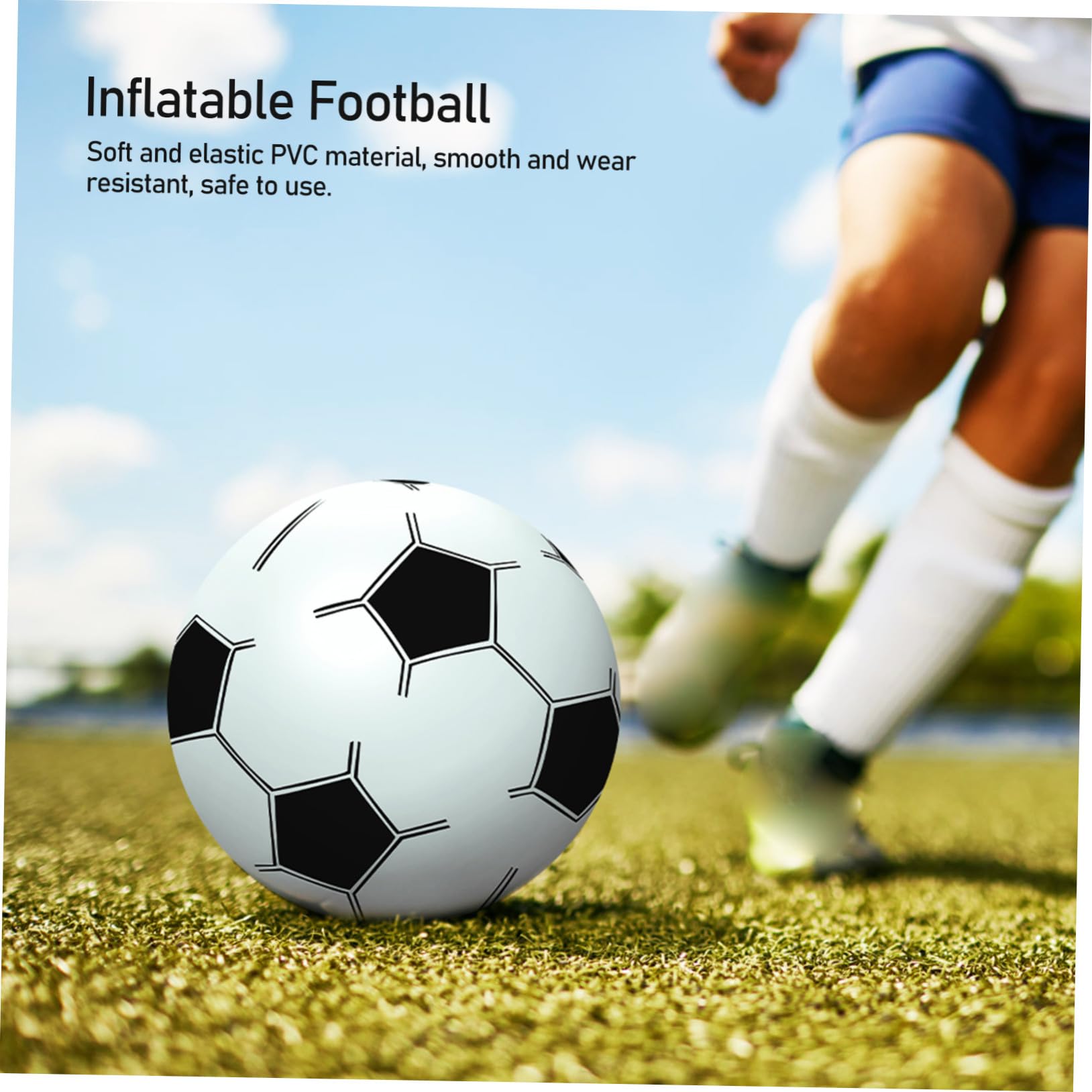 ORFOFE 15pezzi Palloni da Spiaggia Gonfiabili Calcio Pvc Bianco | Vacanze Estive, Giochi Esterno, Palloni da Spiaggia per Piscina Estiva, Palloni Gonfiabili da Spiaggia Calcio