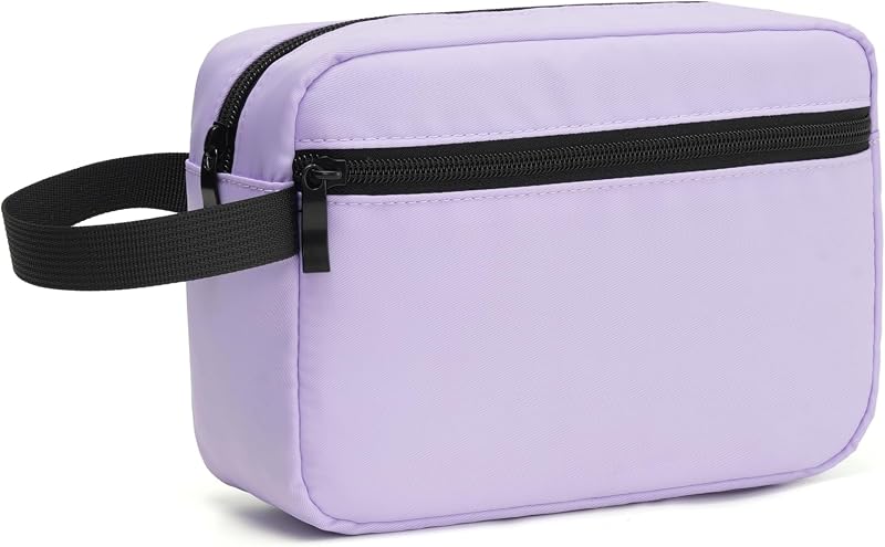 Necessaire de viagem XIRYOHEAUR com gancho e compartimentos, tecido Oxford e poliéster, Lavender, Pacote com 1