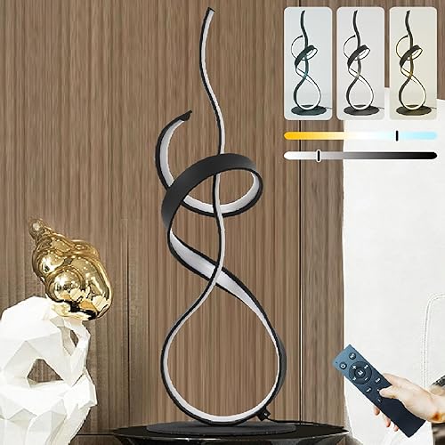 22 pulgadas, 24 W, 2700 lm, diseño moderno, 3CCT, 2700 K4000 K6500 K, táctil sin escalones, regulable, con control remoto, lámparas de mesa LED para