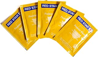 Craft A Brew - Red Star Premier Blanc Wine Yeast - All-Purpose, High-Performing Dry Wine Yeast - For Red & White Wines - Ingredients for Home Fermenting - Wine Making Supplies - 5 Pack