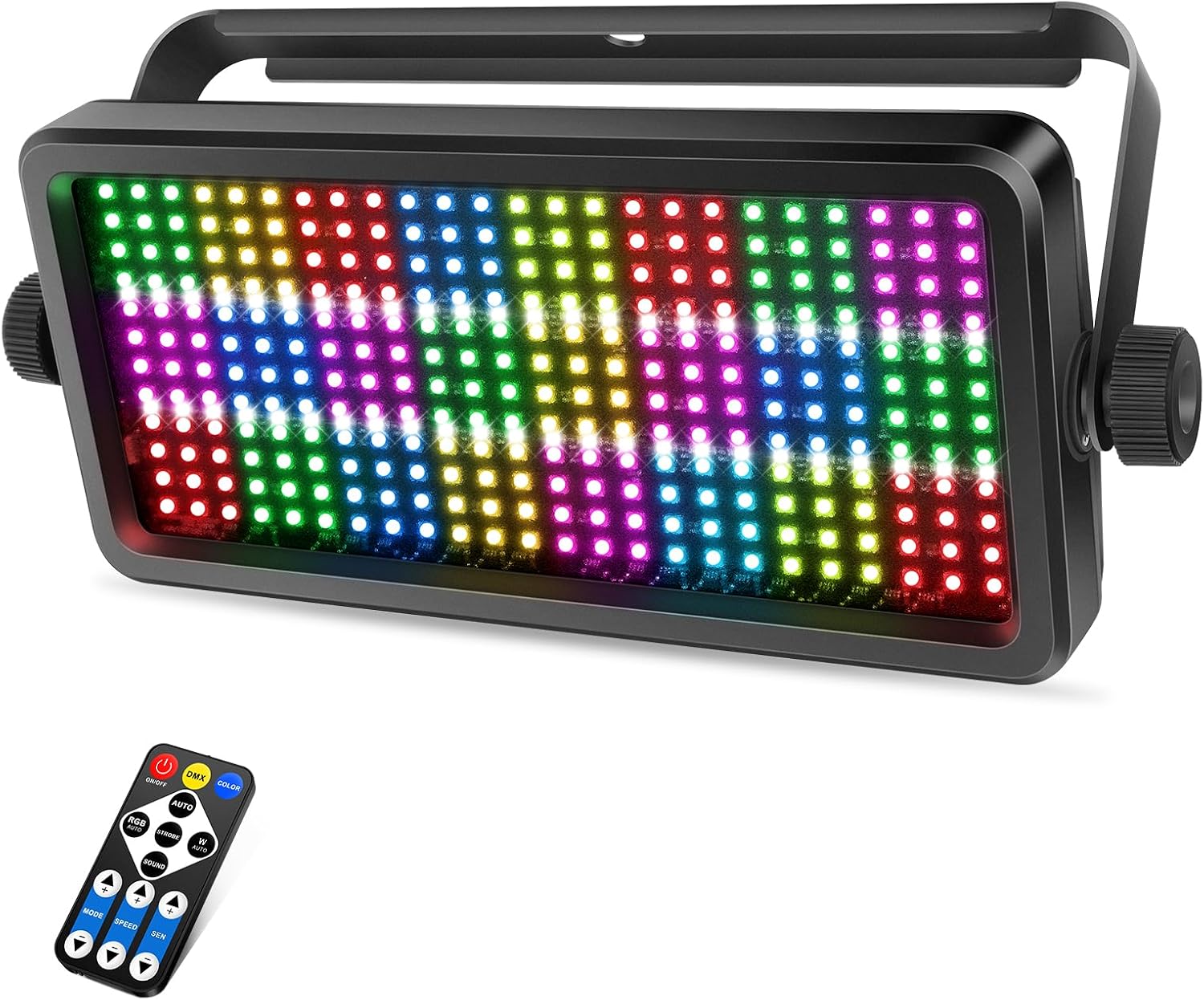 150W 336LEDs RGBW Stage Strobe Light | Remote DMX Control, 24+16 Zones Chasing Effect, Sound Activated Multi Modes, Easy Setup for Home Party Band Live Show Wedding