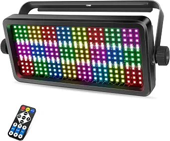 150W 336LEDs RGBW Stage Strobe Light | Remote DMX Control, 24+16 Zones Chasing Effect, Sound Activated Multi Modes, Easy Setup for Home Party Band Live Show Wedding