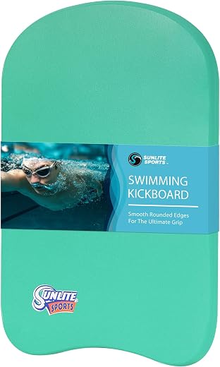 Sunlite Sports Swimming Kickboard, Training Aid Float for Swimming and Pool Exercise, Boogie Board Workout Equipment, EVA Material Swim Buoy, Multiple Sizes for Adults and Children