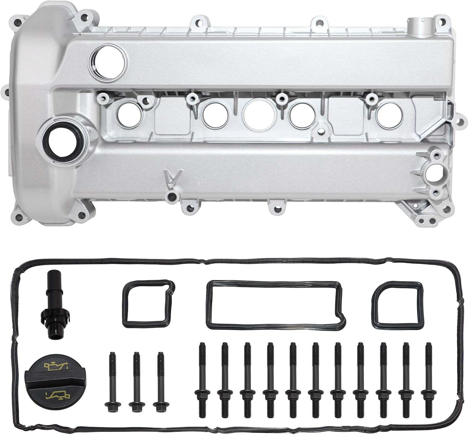 2.3L Aluminum Valve Cover Compatible with 2006-2009 Mercury Milan 2006-2008 Mazda 6 Replace# 6M8Z6582E L3G310210E