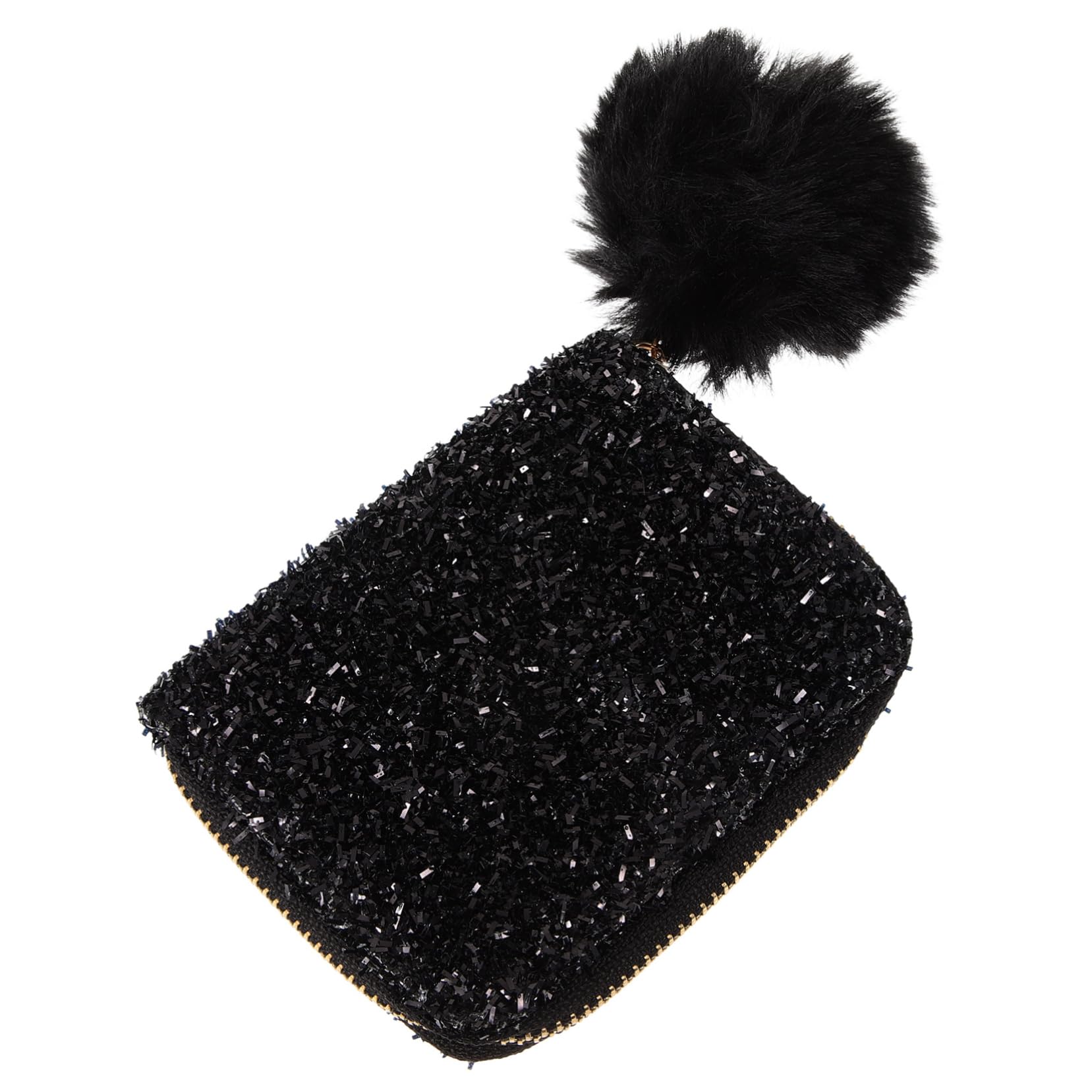 Housoutil 3stücke Sequin Kosmetiktasche Klein Tragbare Reiseaufbewahrung Pu Material Glänzender Look Für Urlaub Gym Und Organisation Farbe Schwarz s