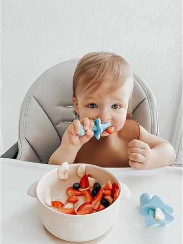 Miniatura 7 de Nooli Primeros utensilios de autoalimentación fabricados en Estados Unidos juego de cuchara y tenedor sin BPA para bebés y niños pequeños a partir