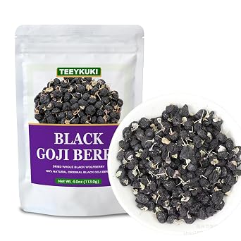 Dried Black Goji Berry 113g, Natural Black Wolfberry Fruit for Tea or Snack, Whole Berry, Raw & Unsweetened