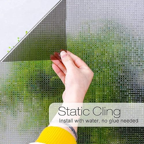 Miniatura 4 de rabbitgoo Película de privacidad para ventana, película de vitral, mosaico, adhesivo estático, vinilo decorativo para ventana, tinte de ventana