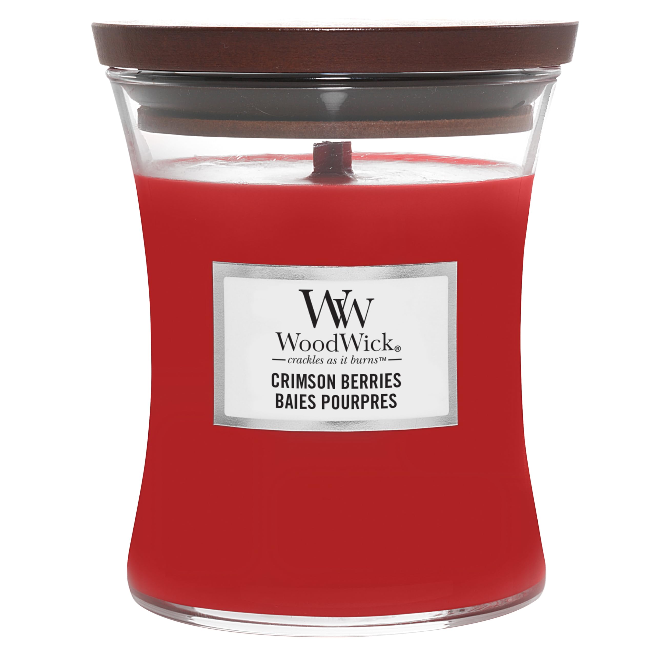Woodwick Crimson Berries candela profumata con stoppino in legno 85 g