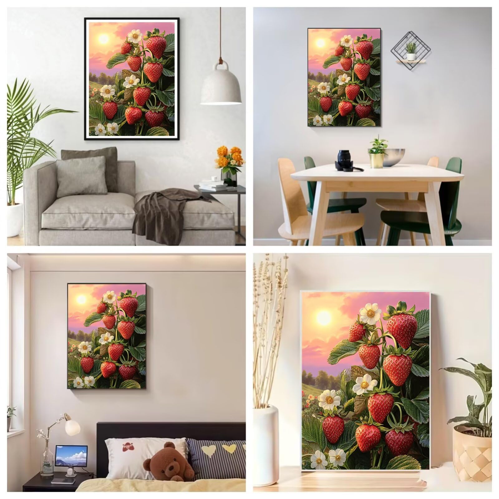 Malarstwo diamentowe, dwór, sztuka, truskawka, DIY, kwadratowe, pełne wiercenie, klejnot, artystyczne zestawy rzemieślnicze dla dzieci, początkujących, stras 5D, sztuka i rękodzieło, dla dorosłych
