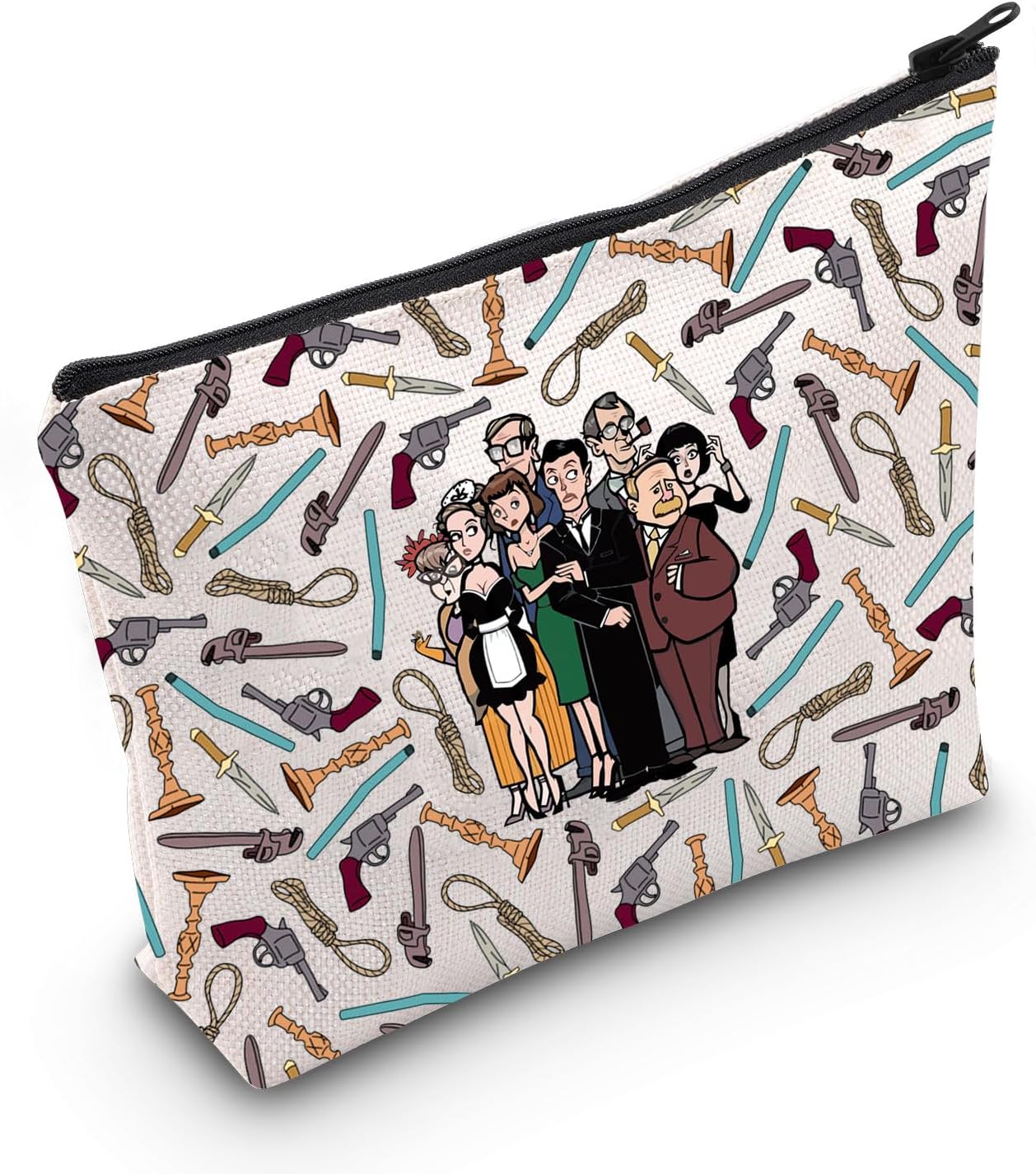 JNIAP Mystery Movie Makeup Bag Mystery Movie Gifts Mystery Weapon Gift White & Peacock & Scarlet & Green & Mustard Zipper Bag - Image 7