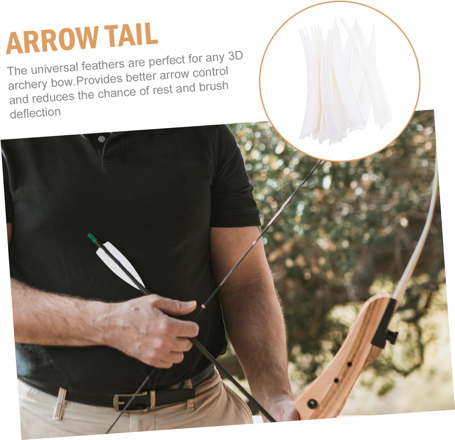 BESPORTBLE 100pcs Turkey for Tails for Outdoor Practice and Hunting Easy Installation Games