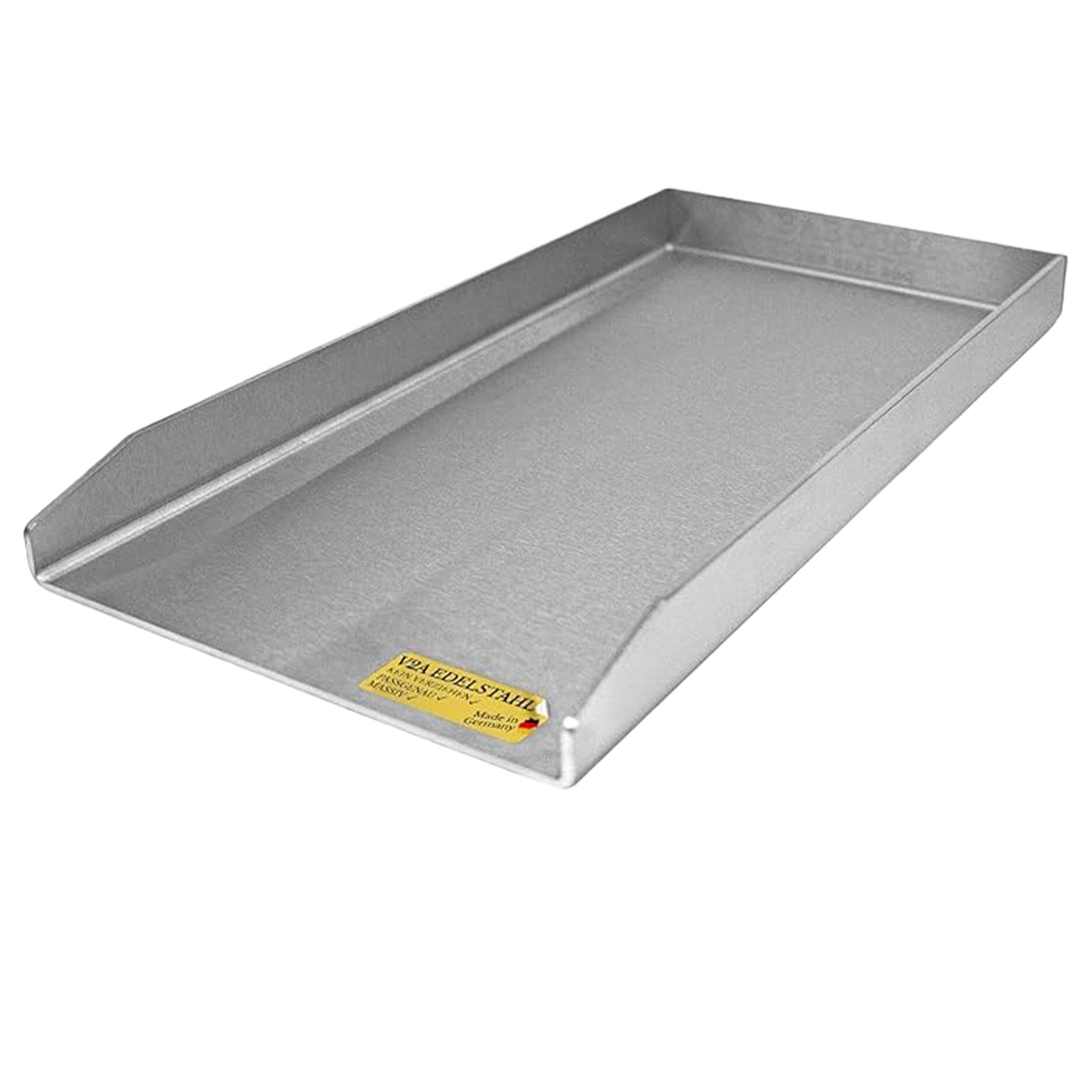 BABOSSA Grill Plancha aus V2A Edelstahl 23.5 x 44.5 cm – Erstklassige Verarbeitung & perfekte Hitzeverteilung –kompatibel mit Rösle Vario Edition – Teppanyaki Platte 100% Made in Germany