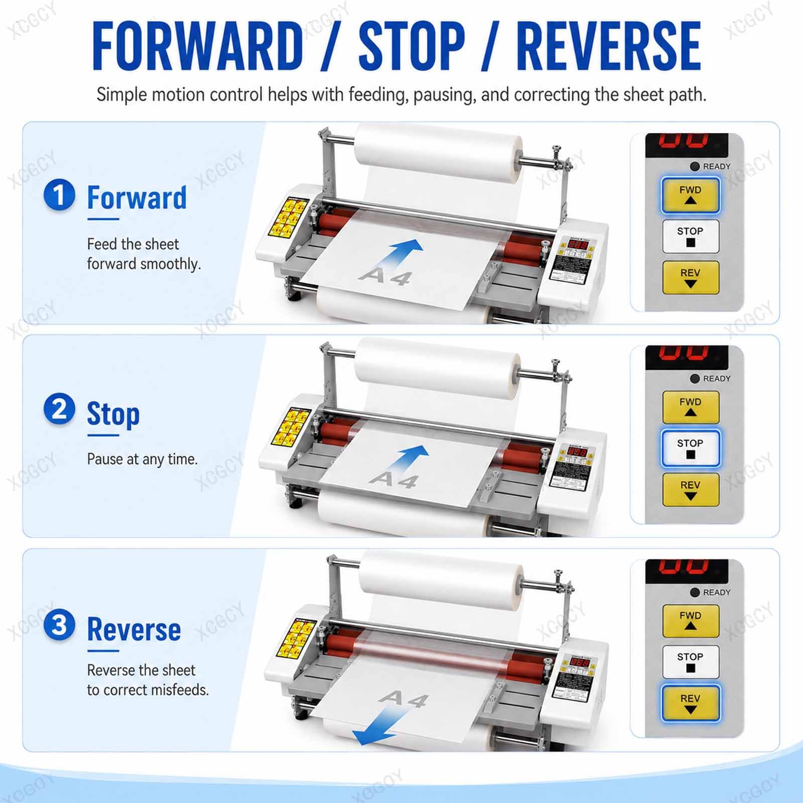 Maszyna do laminowania na zimno, jedno- i dwustronny laminator termiczny, laminator rolkowy A4+ 22 cm z regulacją temperatury 0-180°c, prędkość 0,3-3 m/min, do użytku w szkole biurowej drukarni
