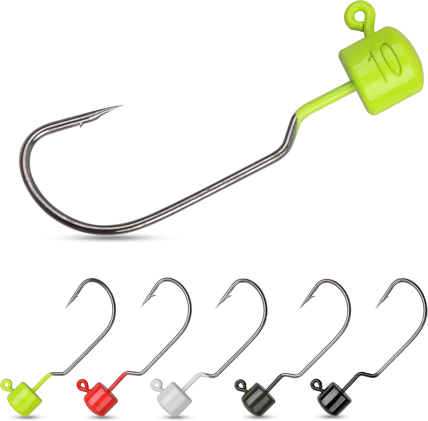 Ned Rig Jig Heads Kit 20pcs Mushroom Head Jig Hooks Finesse Shroom