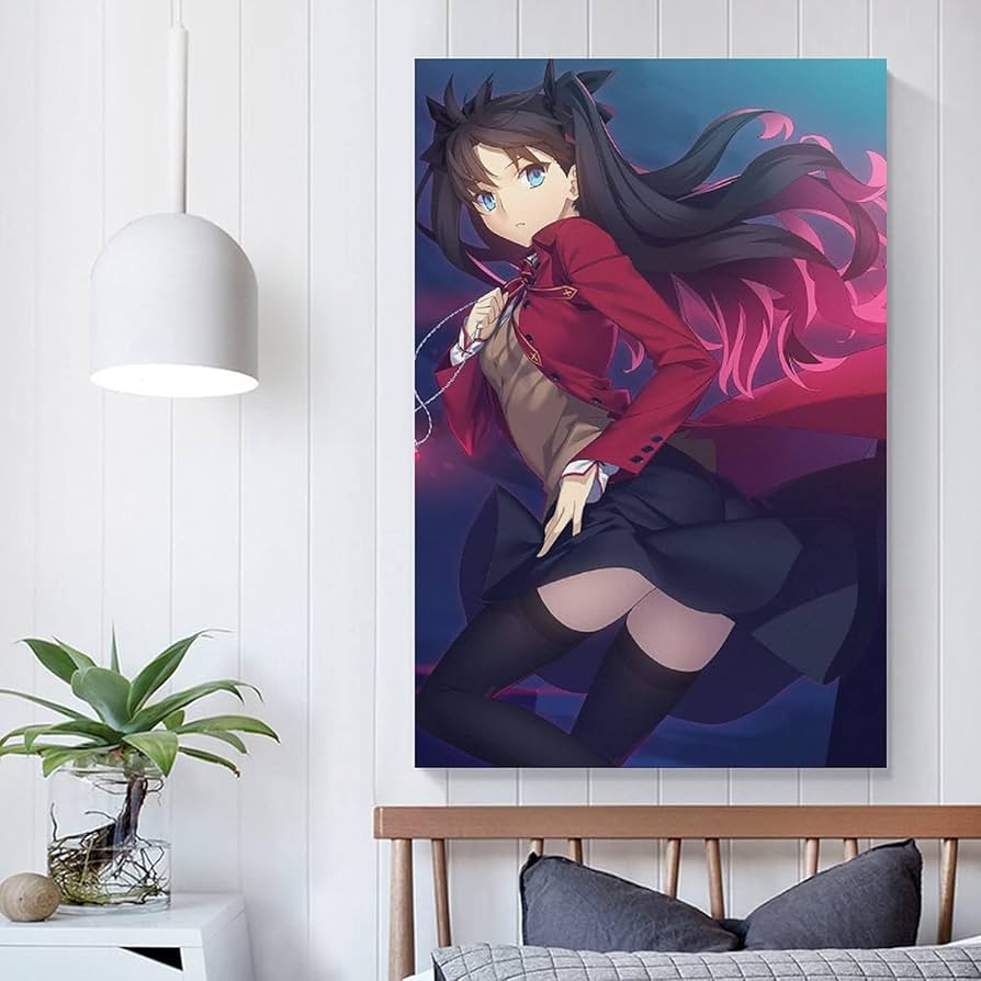 Amazon｜Fate / staynight遠坂凛アニメキャンバスアートポスター